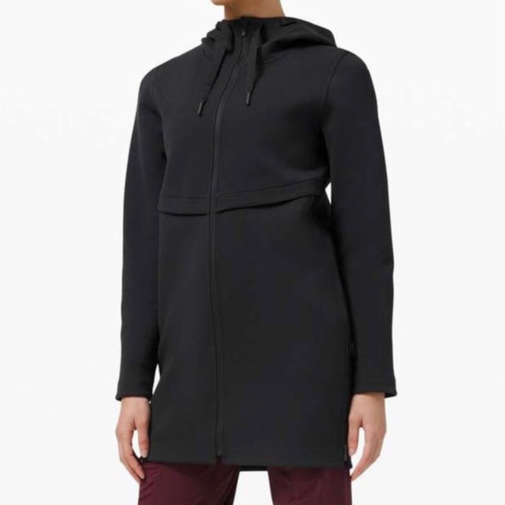 Lululemon Black Long Horizons Full Zip Hoodie Jacket Size M
